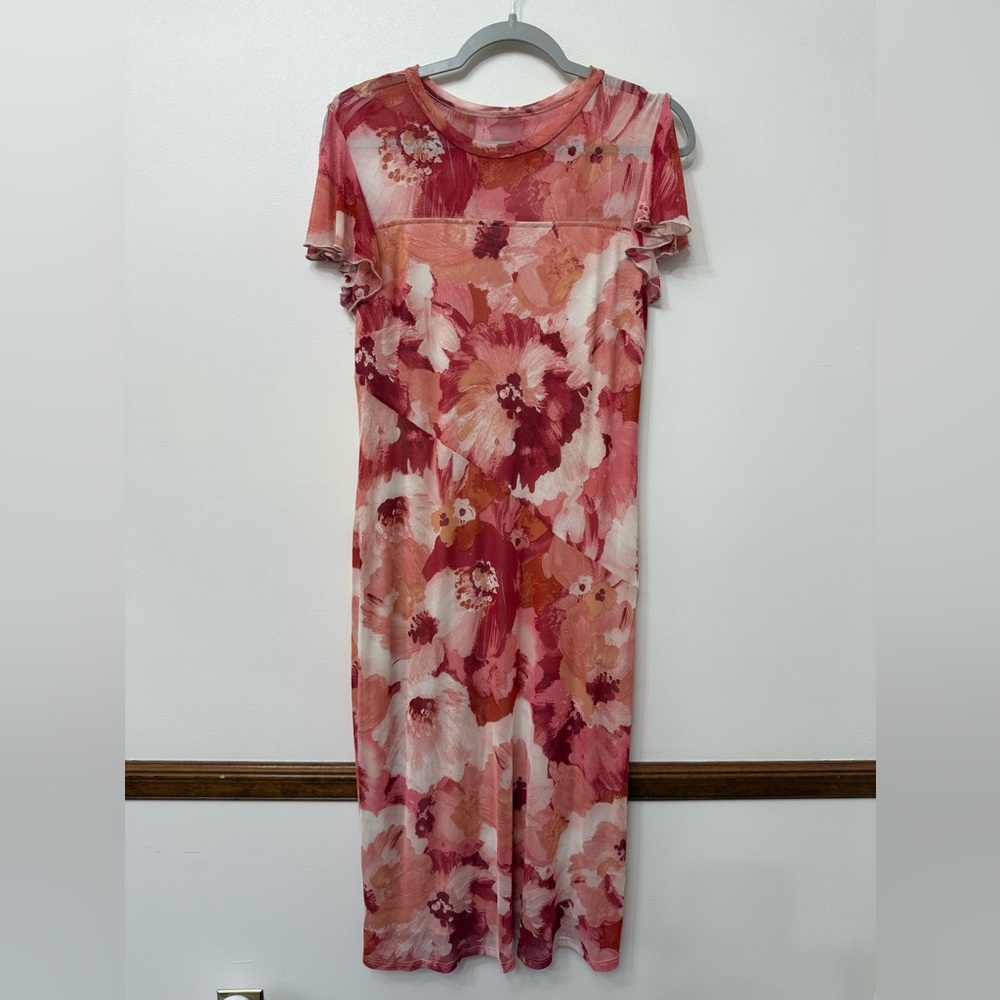 Kate and Lilly Floral Sheer Dress